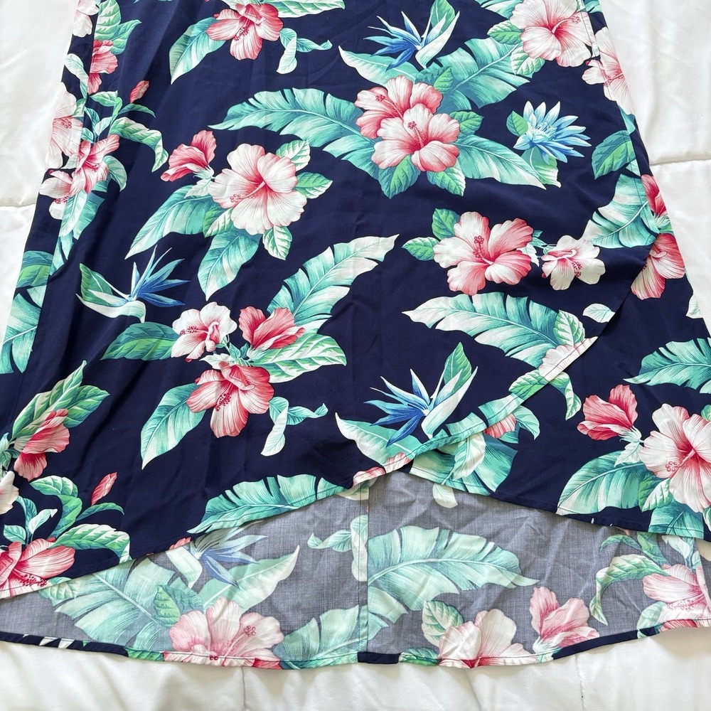 Tommy Bahama Maxi Skirt Womens 10 Blue Floral Tropical Feminine Dainty Hippie - Picture 2 of 7